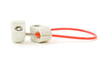 Cable Mgmt 6" Red Cable Tether w/key, Pack of 12