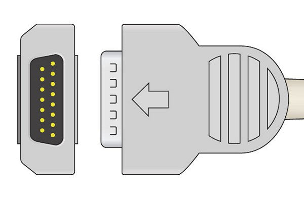 GE Healthcare Compatible Direct-Connect EKG Cable